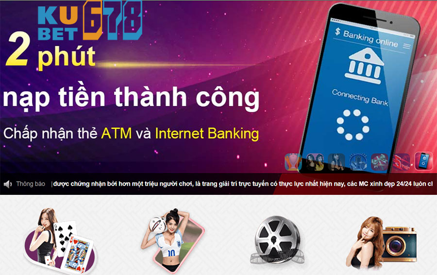 Kubet nạp tiền với chỉ 2 phút